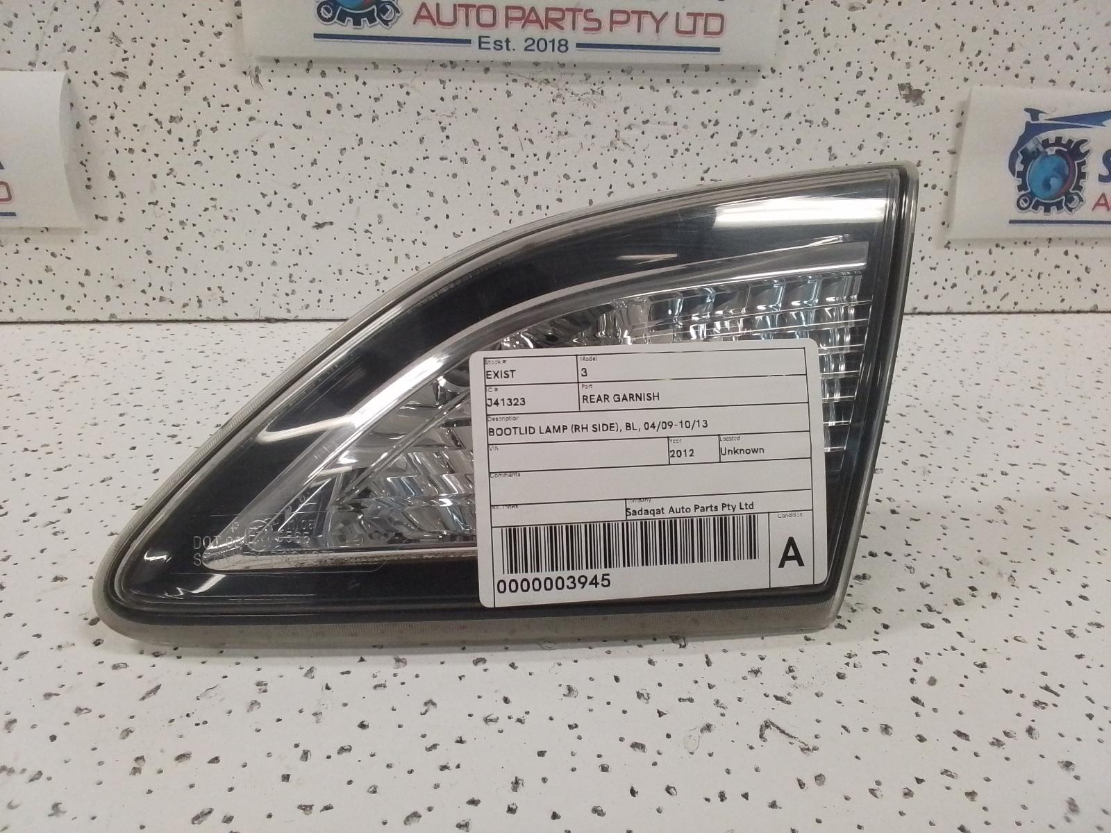 View Auto part Rear Garnish Mazda 3 2012