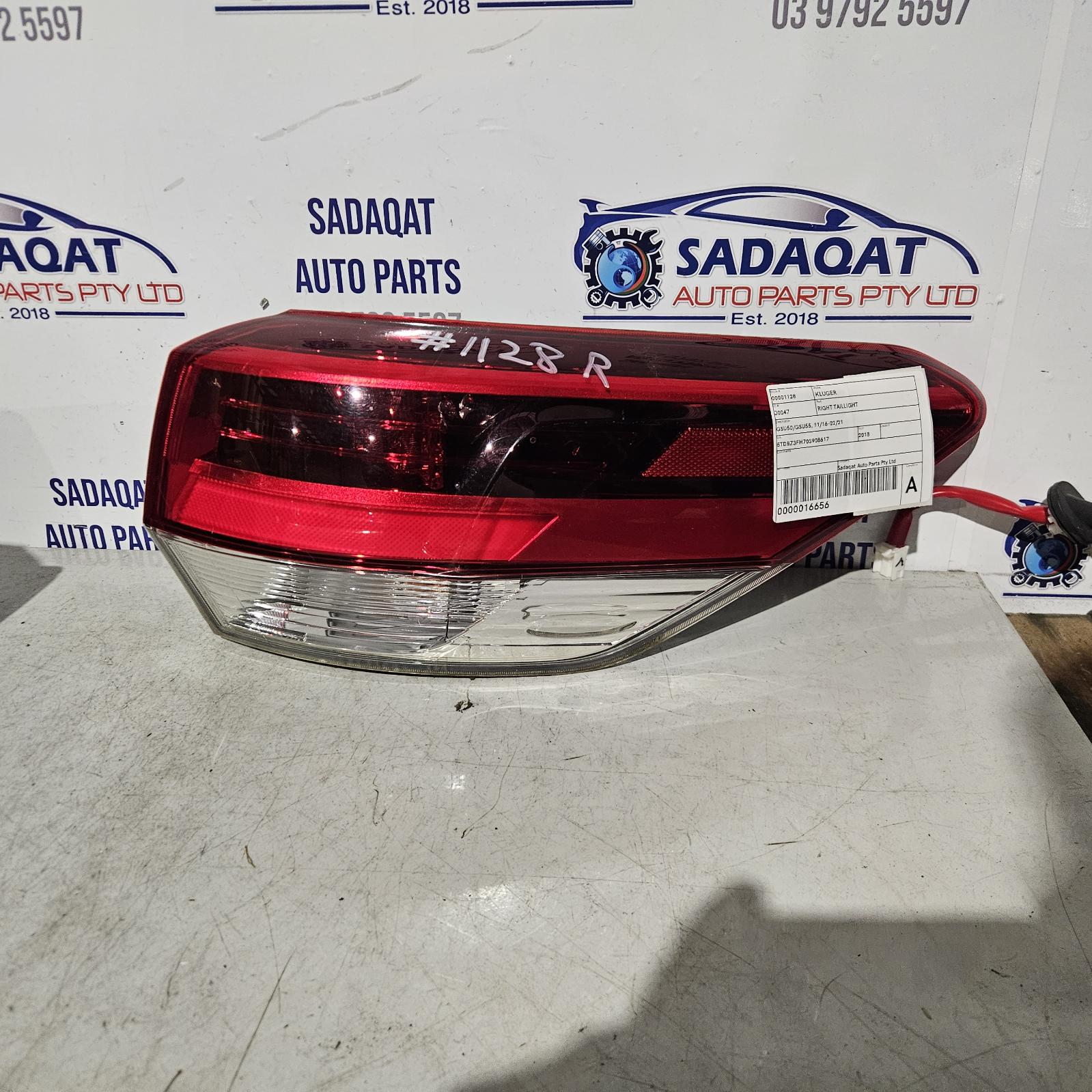 View Auto part Right Taillight Toyota Kluger 2018