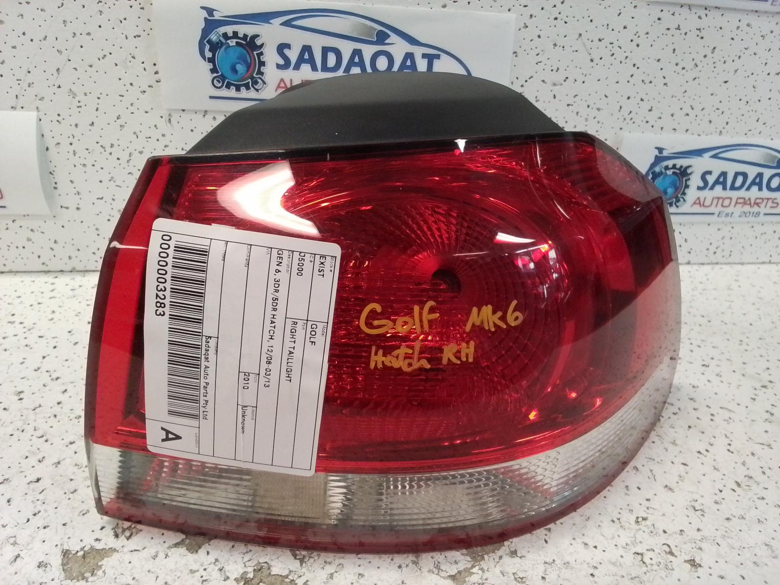 View Auto part Right Taillight Volkswagen Golf 2010